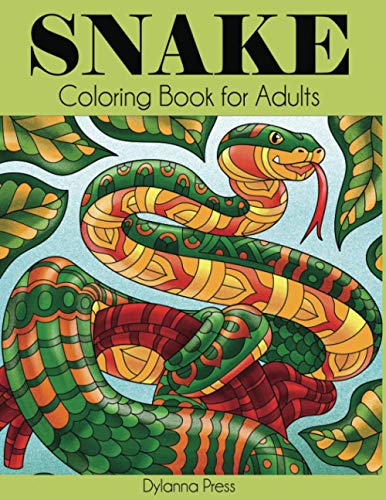 Libro de colorear de serpientes para adultos: hermosos diseños de serpientes con cobra, boa, boa y más